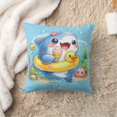 Coussin en forme de grand requin blanc mignon et h (Couverture)
