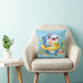 Coussin en forme de grand requin blanc mignon et h (Chaise)