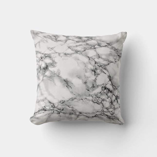 Coussin en marbre blanc noir (Recto)