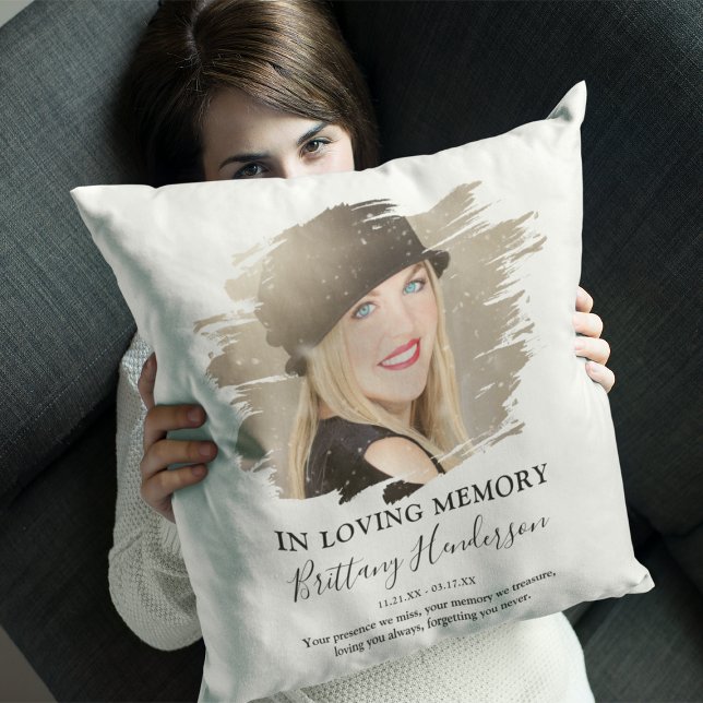 Coussin En Mémoire Affectueuse | Mémorial Photo (Créateur téléchargé)