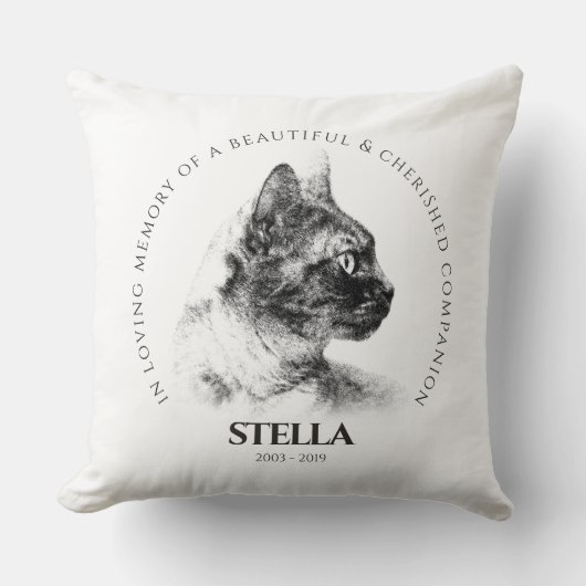 Coussin En mémoire d'un mémorial adoré pour animaux de com (Recto)