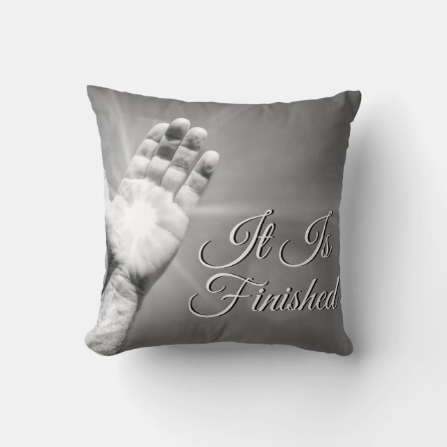 Coussin En Niveaux De Gris Terminés (Recto)