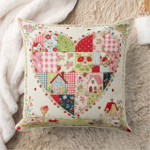 Coussin en patchwork de style campagnard en forme (Couverture)