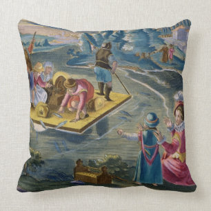 Coussin En pêchant sur un lac la nuit, plaquez 101 de