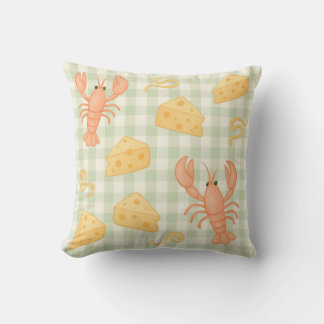 Coussin en vichy Foodie Fun Crabes, Épis, Fromage, nouille