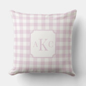 Coussin En vichy rose monogramme (Recto)