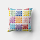 Coussin en vichy versets bibliques sur les enfants bébés (Verso)