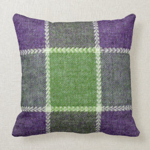 Coussin En vichy vert et violet Vérifier le look de la fla