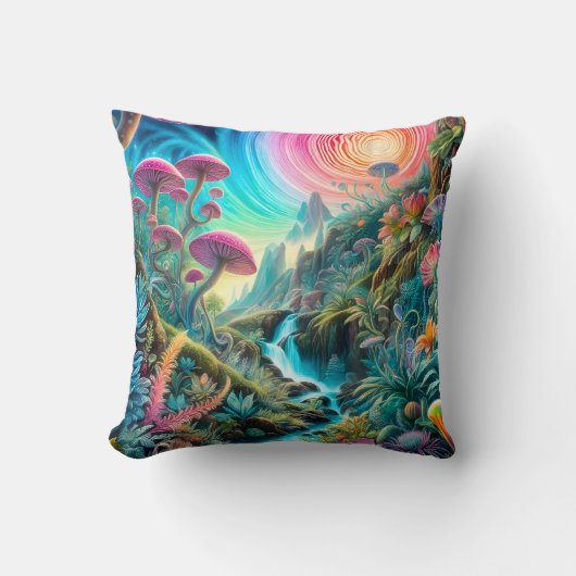 Coussin Enchanted Psychedelic Dreamscape (Recto)