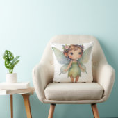 Coussin Enchanted Woodland Fairy: pastel green Sprite (Chaise)