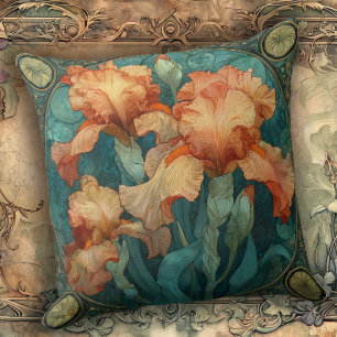 Coussin Enchantement Iris Art Nouveau 
