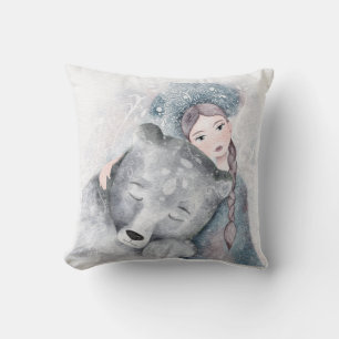 Coussin Enchanter ours et fées de fées