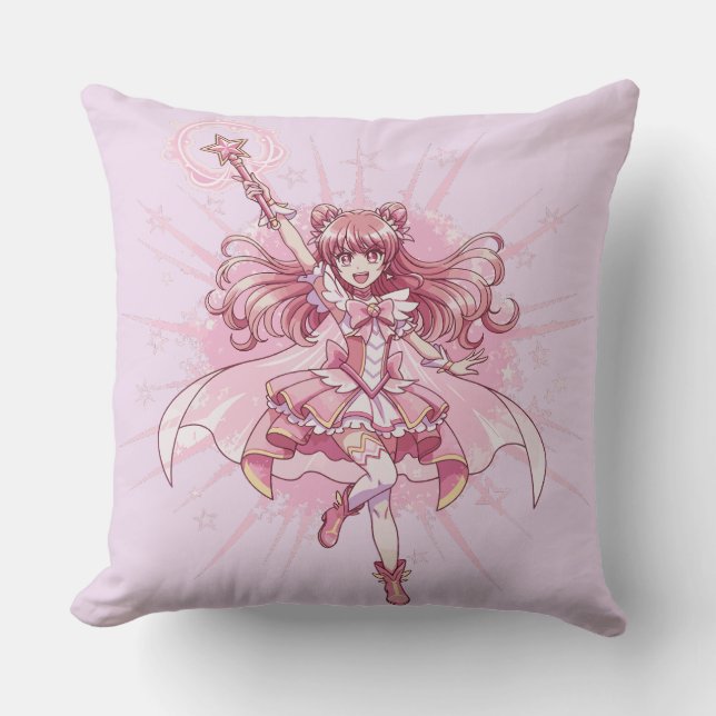 Coussin Enchanting Magical Girl Anime Transformation  (Recto)