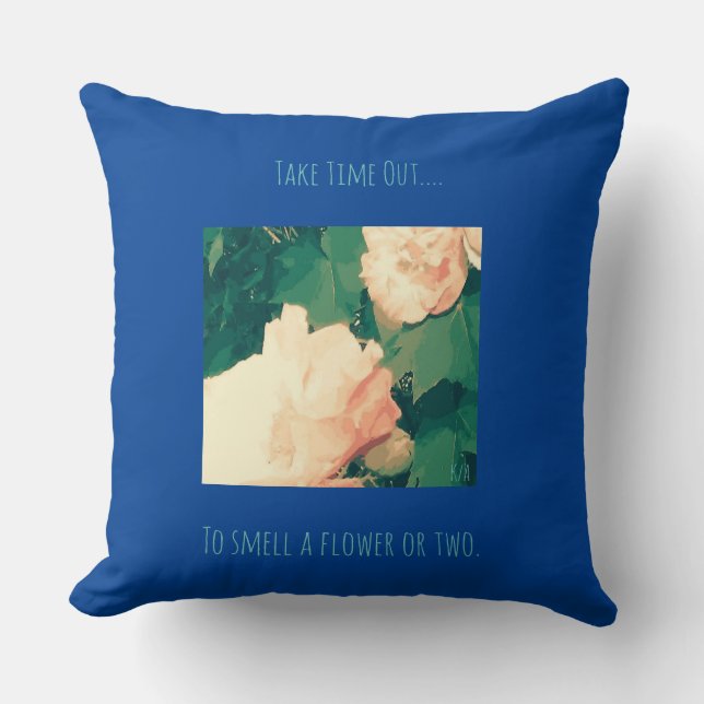 Coussin Encouragement du thème floral (Recto)