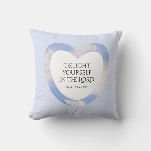 Coussin Encouragement et application de la Bible Bleue Lum (Recto)
