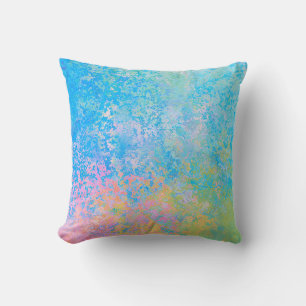 Coussin Encre d'alcool peinte Neon Pastel Sky Abstraite