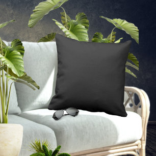 Coussin Encre Jet Noir Solide Une Couleur Monochromatique