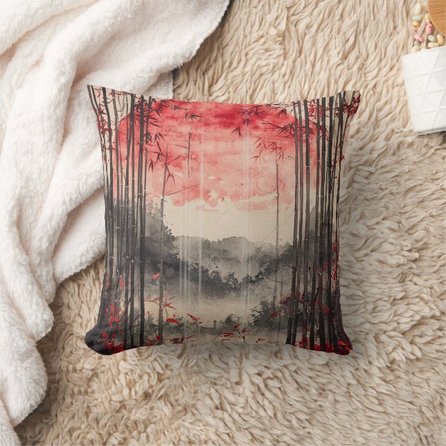 Coussin Encre lavée Sakura Lune de sang (1) (Couverture)