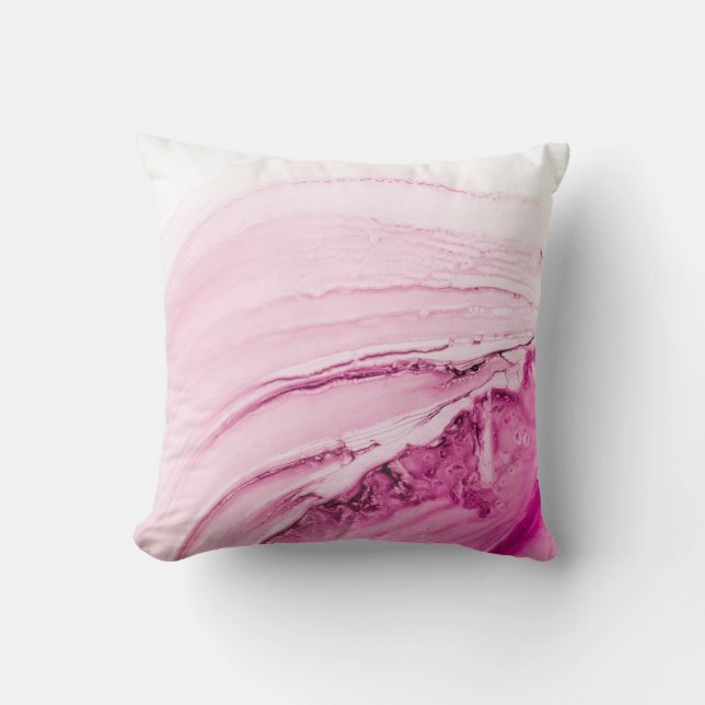 Coussin Encre, peinture, abstraite. Fermeture du tableau.  (Recto)