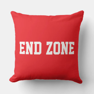Coussin END ZONE Sporty Texte Athlétique des Années 70 sur