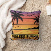 Coussin Endless Summer Sunset Tropical Throw Pillow - Palm (Couverture)
