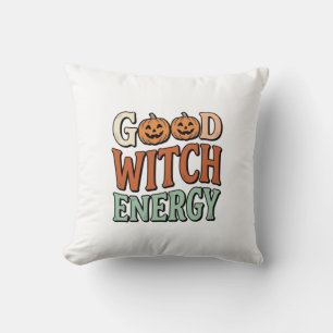 Coussin Énergie de bonne sorcière Design vectoriel Hallowe