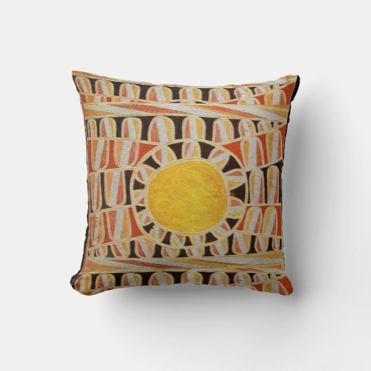 Coussin ÉNERGIE SOLAIRE SOLAIRE Jaune Orange Rouge Noir Bl (Recto)
