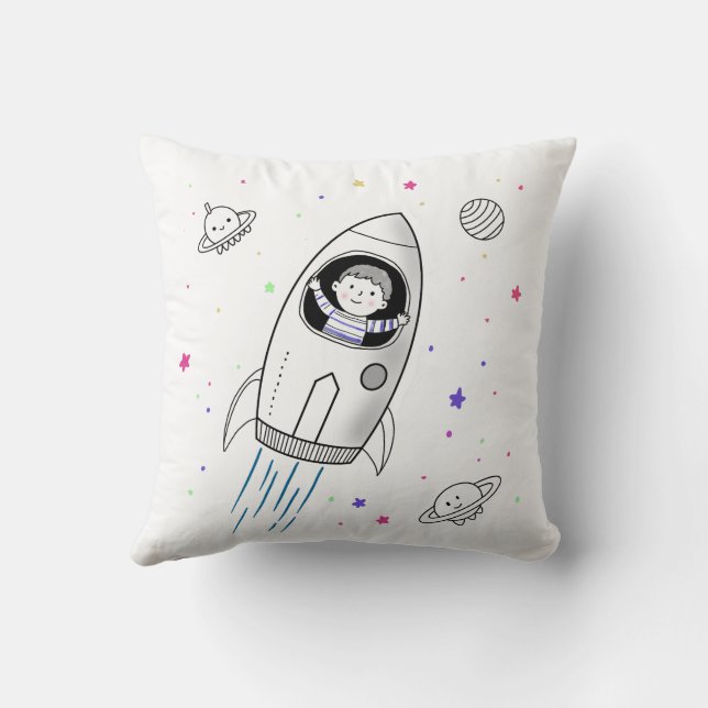 Coussin Enfant dans l'espace (Verso)