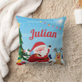 Coussin enfant de nom Père Noël personnalisé (Couverture)