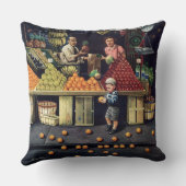 Coussin Enfant en bas âge et oranges (Verso)