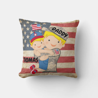 Coussin Enfant garçon, fils, accoler le soldat papa Coussi