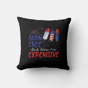 Coussin Enfants 4 juillet né libre mais maintenant je suis