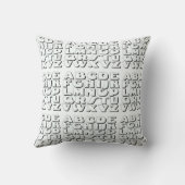 Coussin Enfants Alphabet noir blanc (Verso)