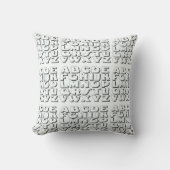 Coussin Enfants Alphabet noir blanc (Recto)