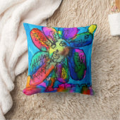 Coussin Enfants brillants rose rose art bleu et rose (Couverture)