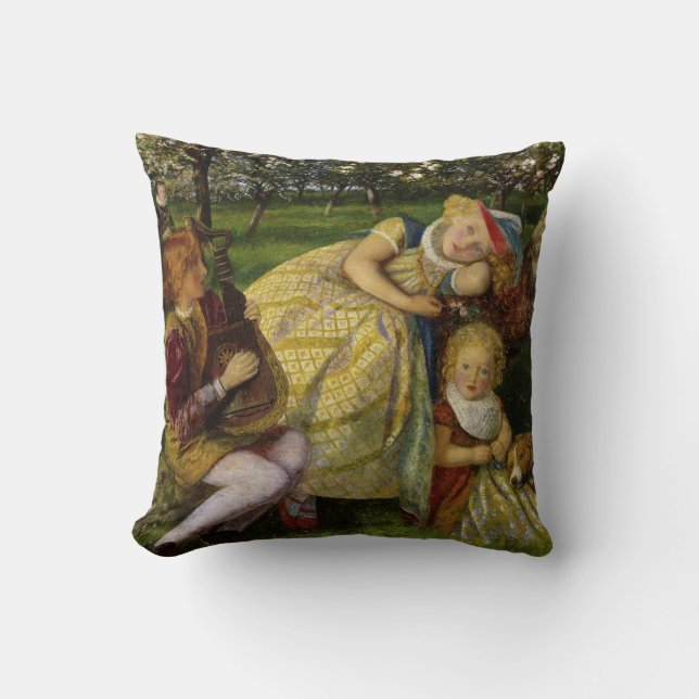 Coussin Enfants dans le verger du roi (Recto)