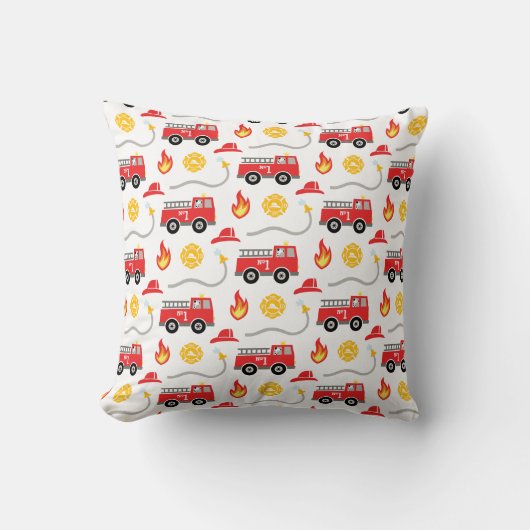 Coussin Enfants de camion-feu (Recto)