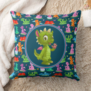 Coussin Enfants Dragon Vert