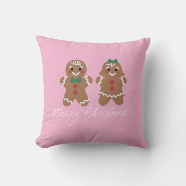 Coussin Enfants en pain d'épices mignons avec des noeuds (Recto)
