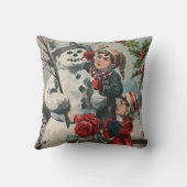 Coussin Enfants faisant Snowman Holly (Verso)