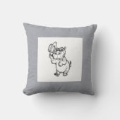 Coussin Enfants Hippopotame de naissance moderne garçon po (Recto)