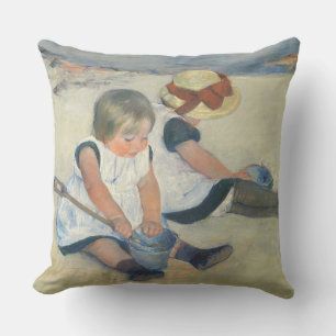 Coussin Enfants jouant sur la plage, 1884