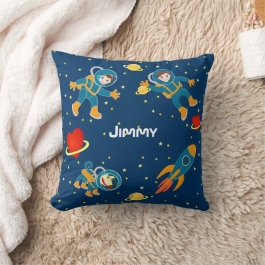 Coussin Enfants Les astronautes aiment voyager dans l'espa (Couverture)