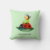 Coussin Enfants mignonne Rouge coccinelle Abeille insecte (Recto)
