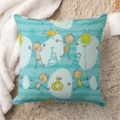 Coussin Enfants mignons jouant sur le motif de plage (Couverture)