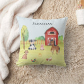 Coussin Enfants mignons personnalisés animaux de ferme (Couverture)