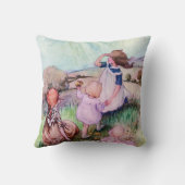 Coussin Enfants mignons vintages au soleil (Verso)