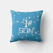 Coussin Enfants nom de l'espace de fusée explorateur bleu (Verso)