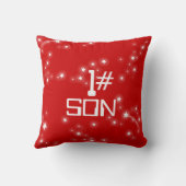 Coussin Enfants nom de l'espace de fusée explorateur rouge (Verso)