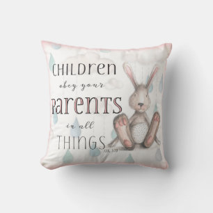 Coussin Enfants Personnalisés Obéissez à vos parents-Col 3